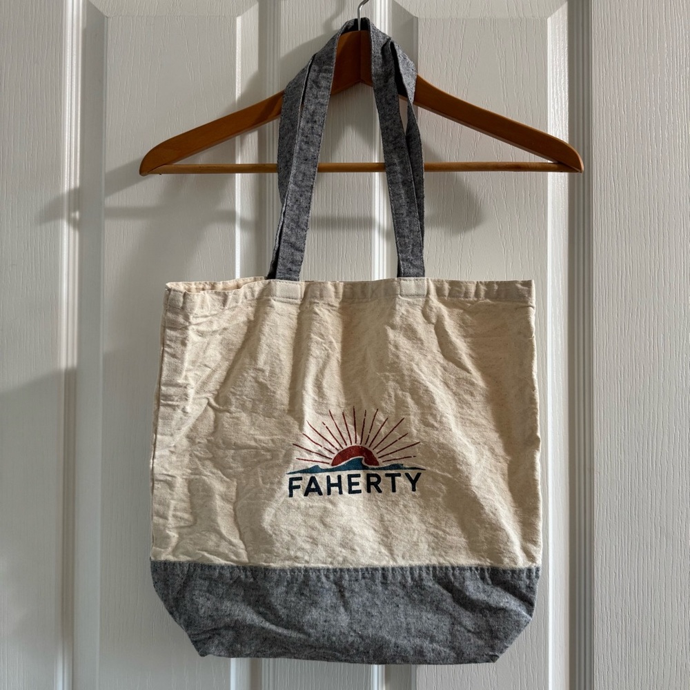 Faherty Recycled Cotton Reusable Tote Shopper Bag